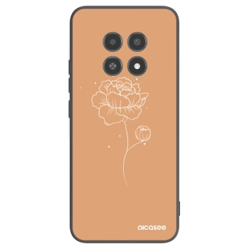 Picasee silikonový černý obal pro Realme 12X - Peonies