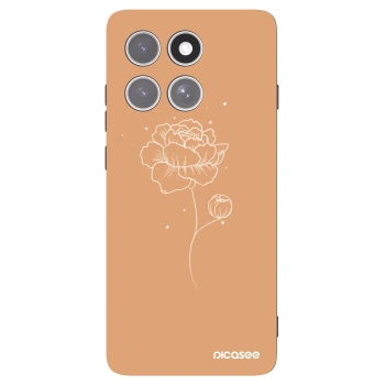 Picasee silikonový černý obal pro Motorola Edge 60 Pro - Peonies