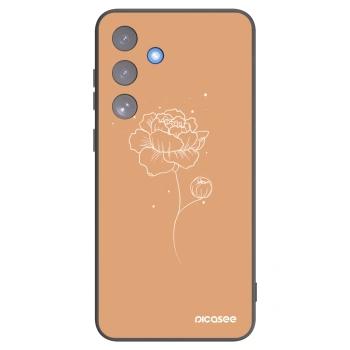 Picasee silikonový černý obal pro Samsung Galaxy S25 FE 5G - Peonies