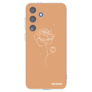 Picasee silikonový průhledný obal pro Samsung Galaxy S25 FE 5G - Peonies