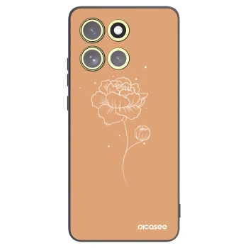 Picasee silikonový černý obal pro Motorola Moto G86 Power 5G - Peonies