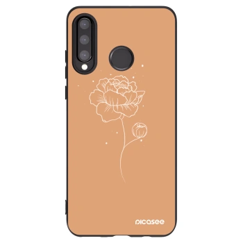 Picasee silikonový černý obal pro Huawei P30 Lite - Peonies
