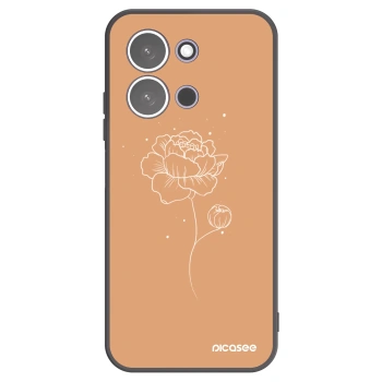 Picasee silikonový černý obal pro Xiaomi Redmi 15C 5G - Peonies