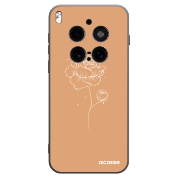Picasee silikonový černý obal pro Vivo X300 Pro - Peonies