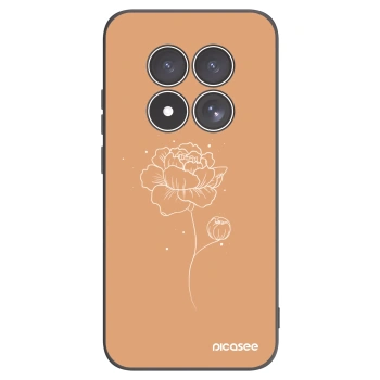 Picasee silikonový černý obal pro Xiaomi Redmi Note 15 Pro 5G - Peonies