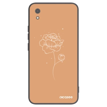 Picasee silikonový černý obal pro Xiaomi Redmi 7A - Peonies