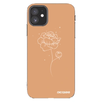 Picasee silikonový průhledný obal pro Apple iPhone 11 - Peonies