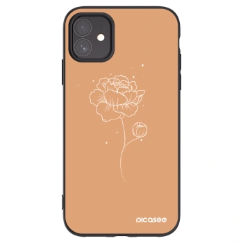 Picasee silikonový černý obal pro Apple iPhone 11 - Peonies