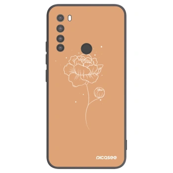 Picasee silikonový černý obal pro Xiaomi Redmi Note 8 - Peonies