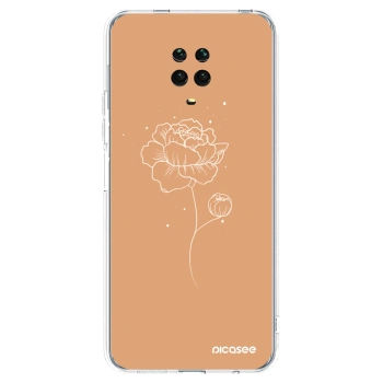Picasee silikonový průhledný obal pro Xiaomi Redmi Note 9S - Peonies
