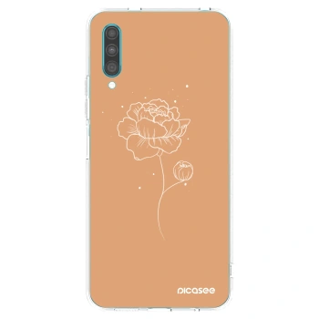 Picasee silikonový průhledný obal pro Samsung Galaxy A30s A307F - Peonies