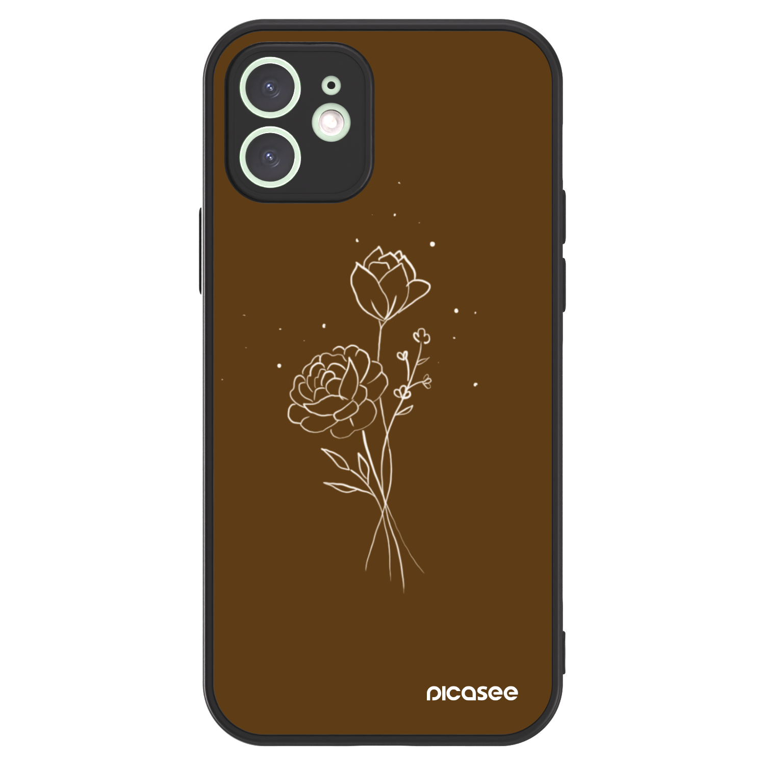 Picasee ULTIMATE CASE pro Apple iPhone 12 - Brown flowers