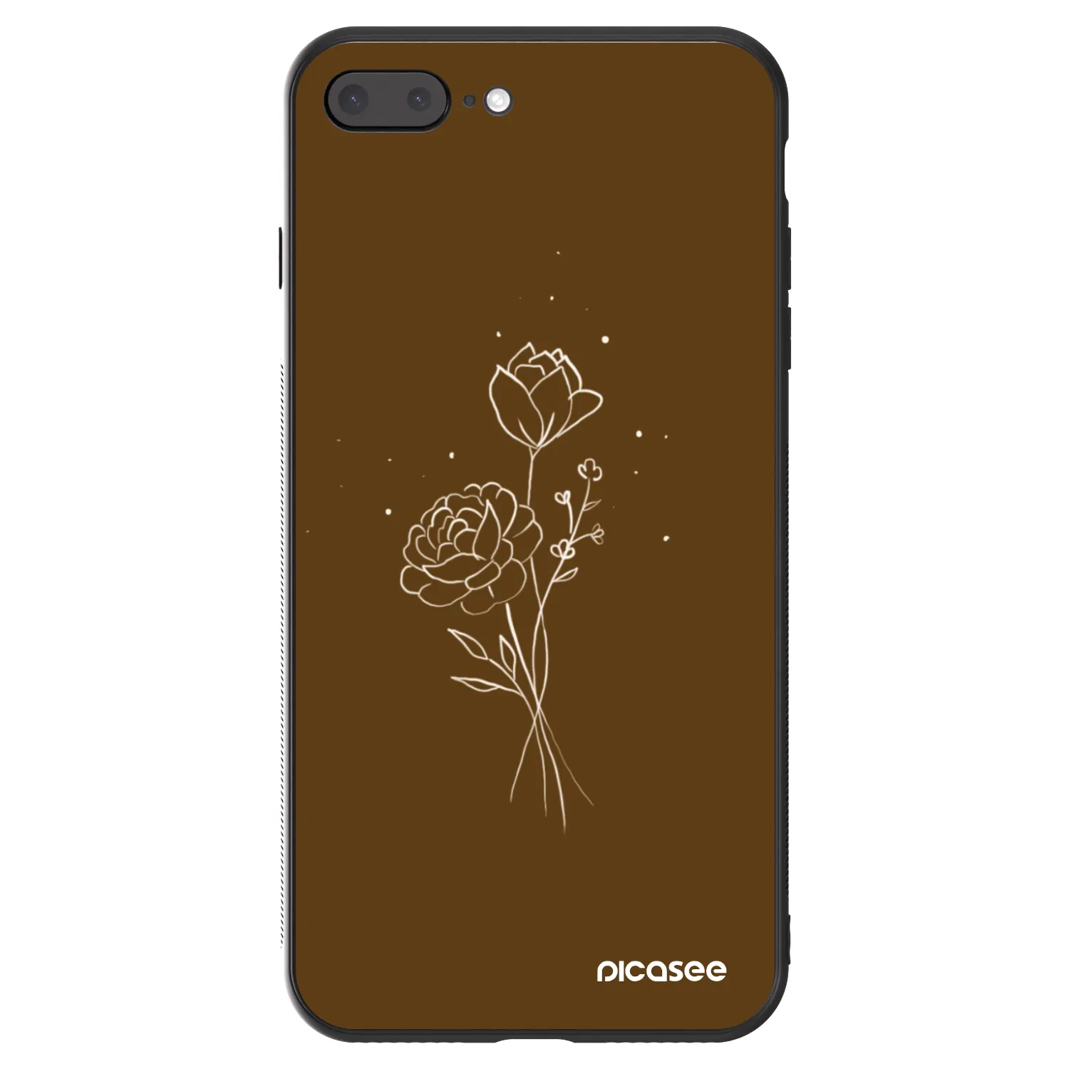 Picasee ULTIMATE CASE pro Apple iPhone 7 Plus - Brown flowers