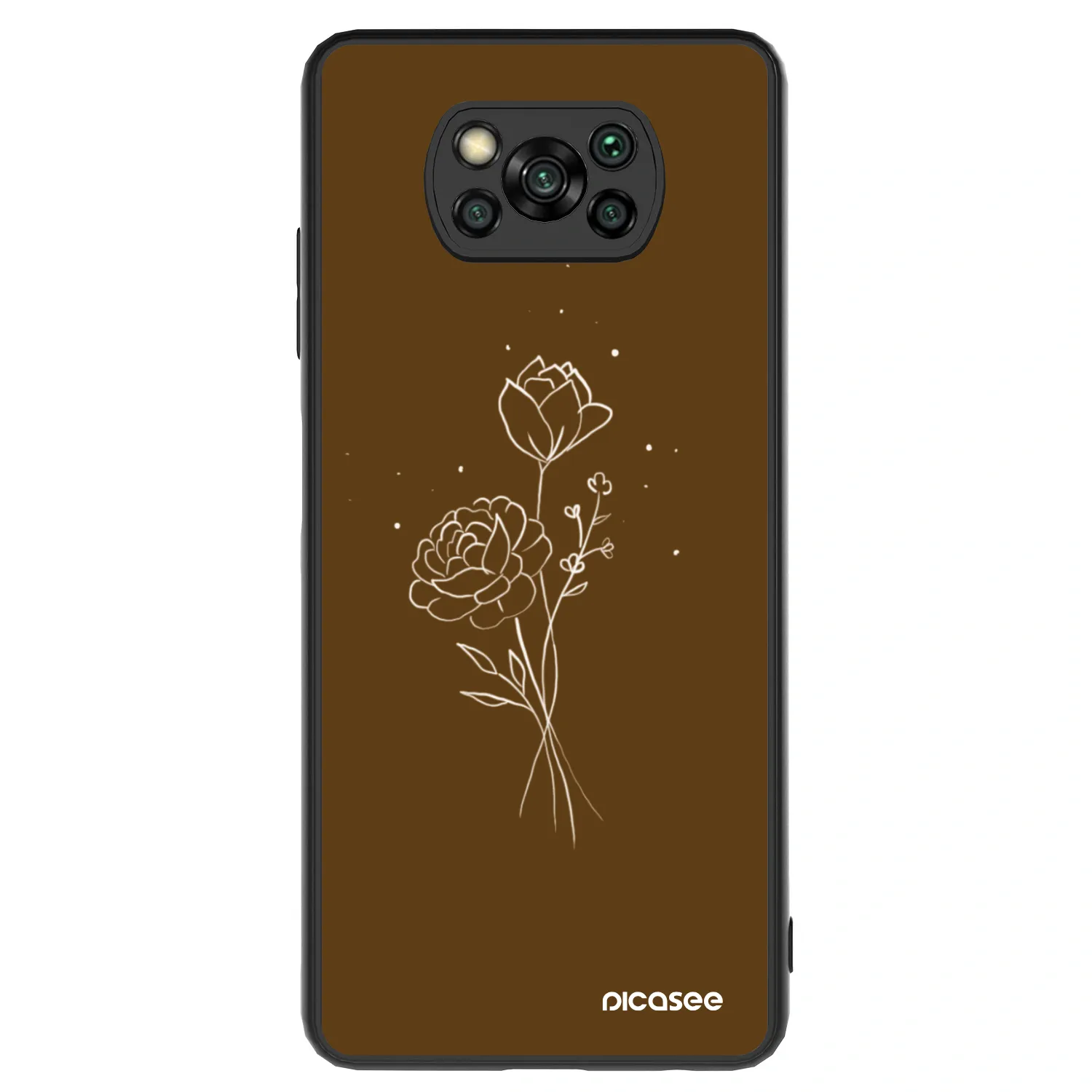 Picasee ULTIMATE CASE pro Xiaomi Poco X3 - Brown flowers