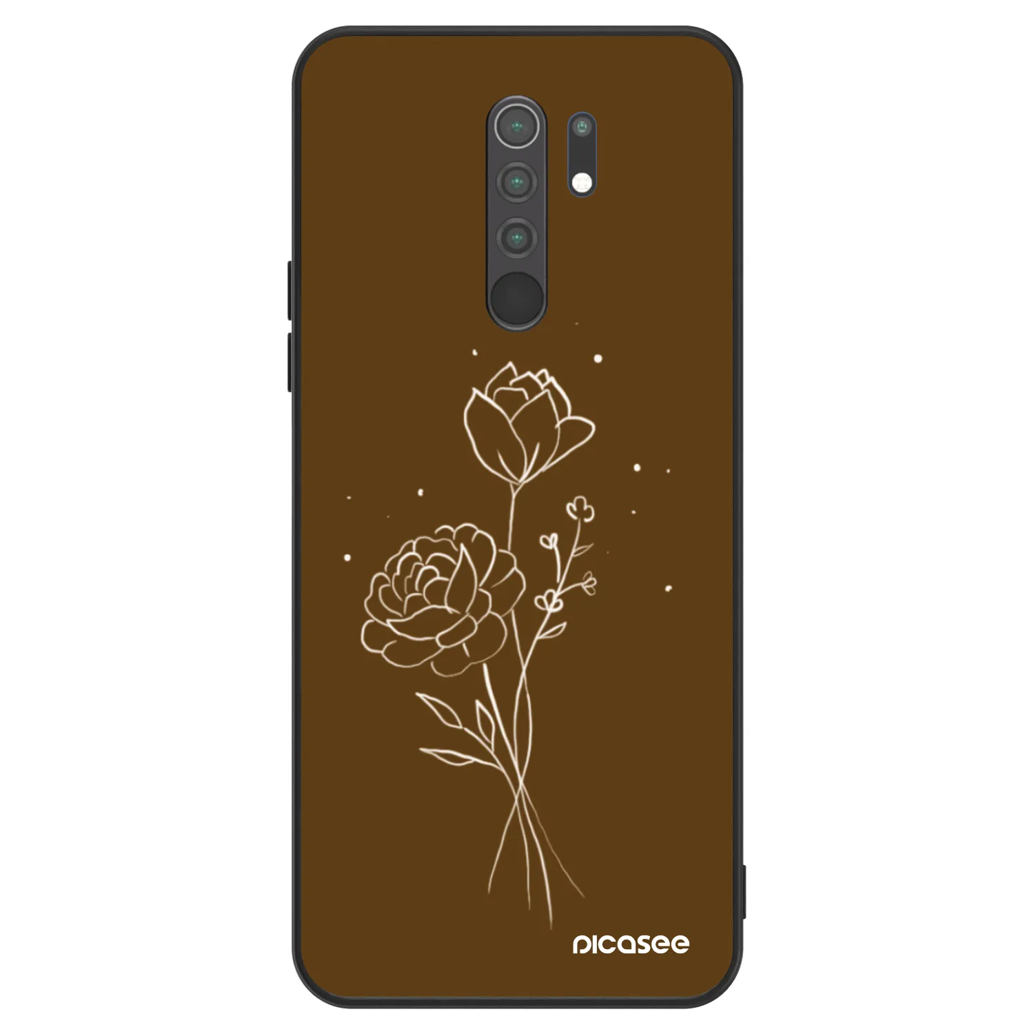 Picasee ULTIMATE CASE pro Xiaomi Redmi 9 - Brown flowers