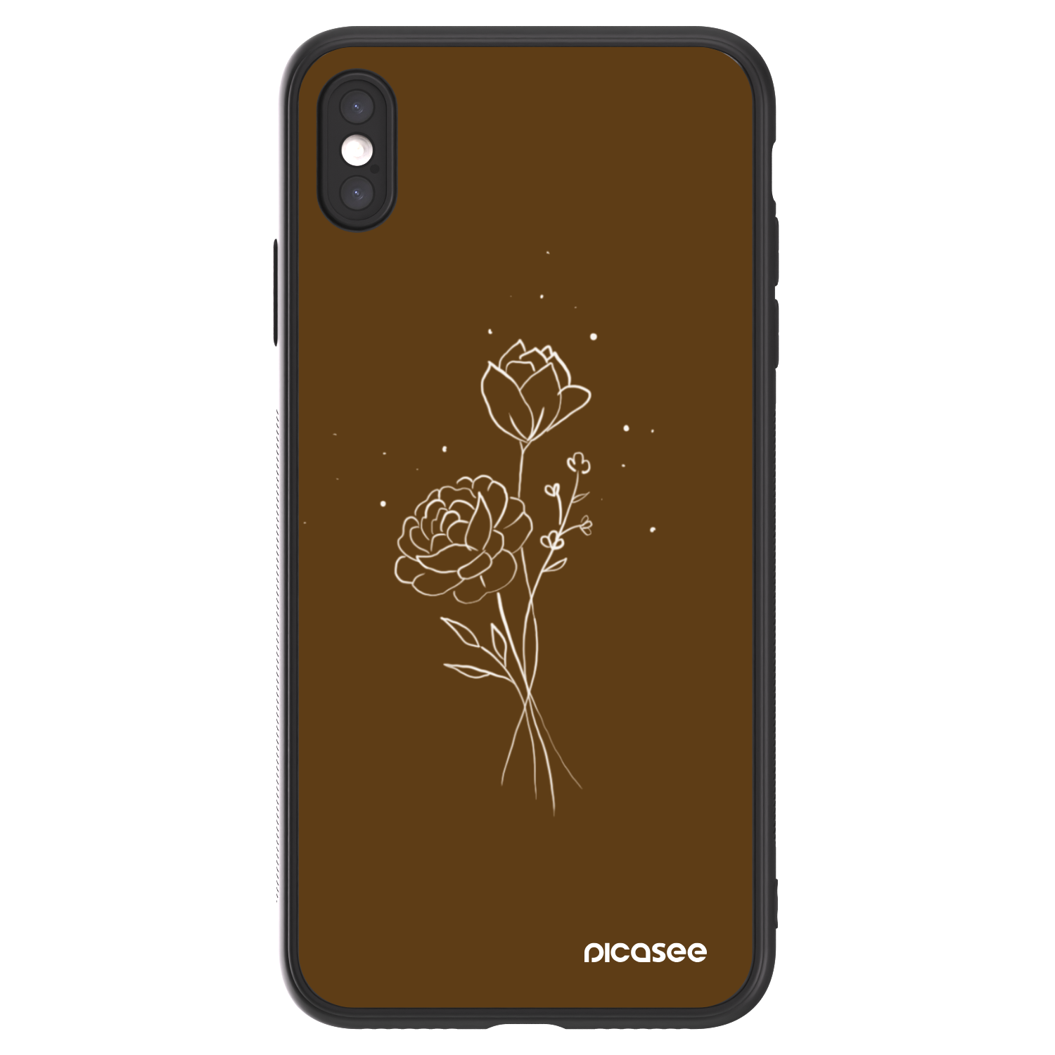 Picasee ULTIMATE CASE pro Apple iPhone XS Max - Brown flowers