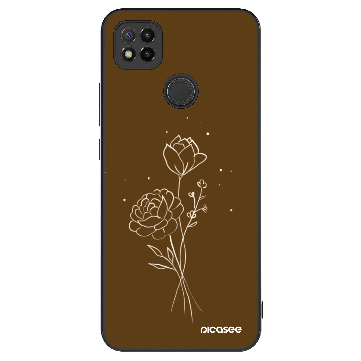 Picasee ULTIMATE CASE pro Xiaomi Redmi 9C - Brown flowers