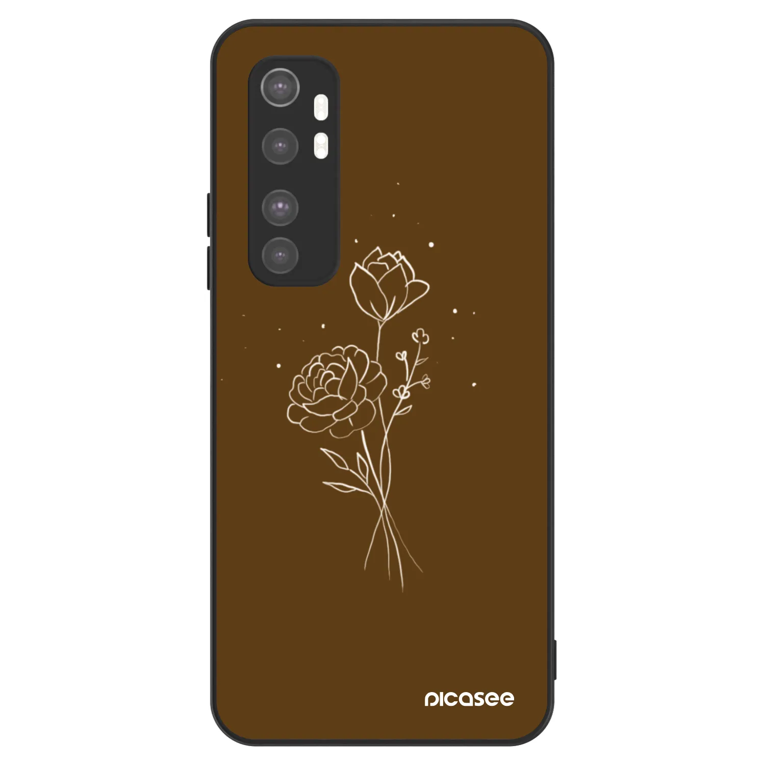 Picasee ULTIMATE CASE pro Xiaomi Mi Note 10 Lite - Brown flowers