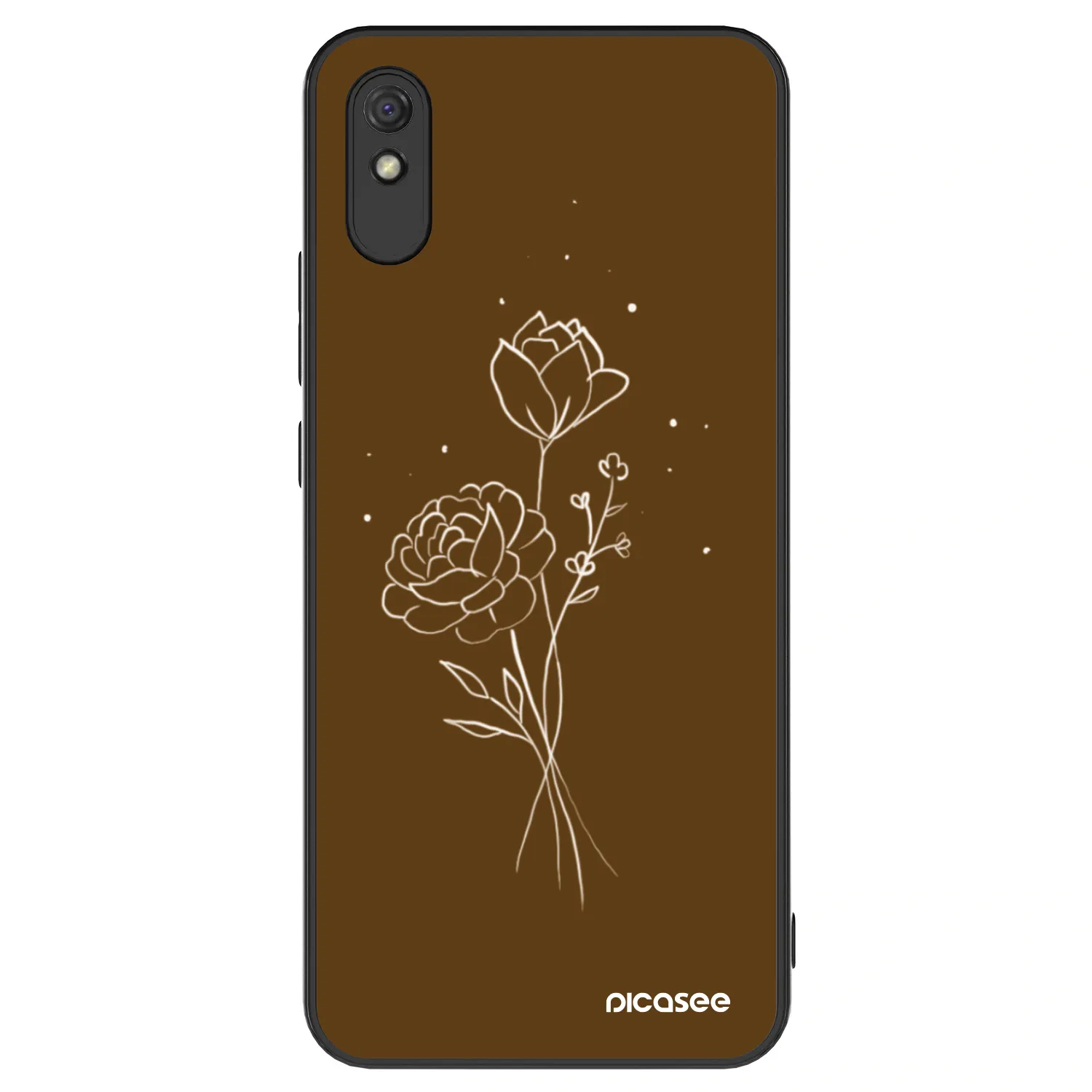 Picasee ULTIMATE CASE pro Xiaomi Redmi 9A - Brown flowers
