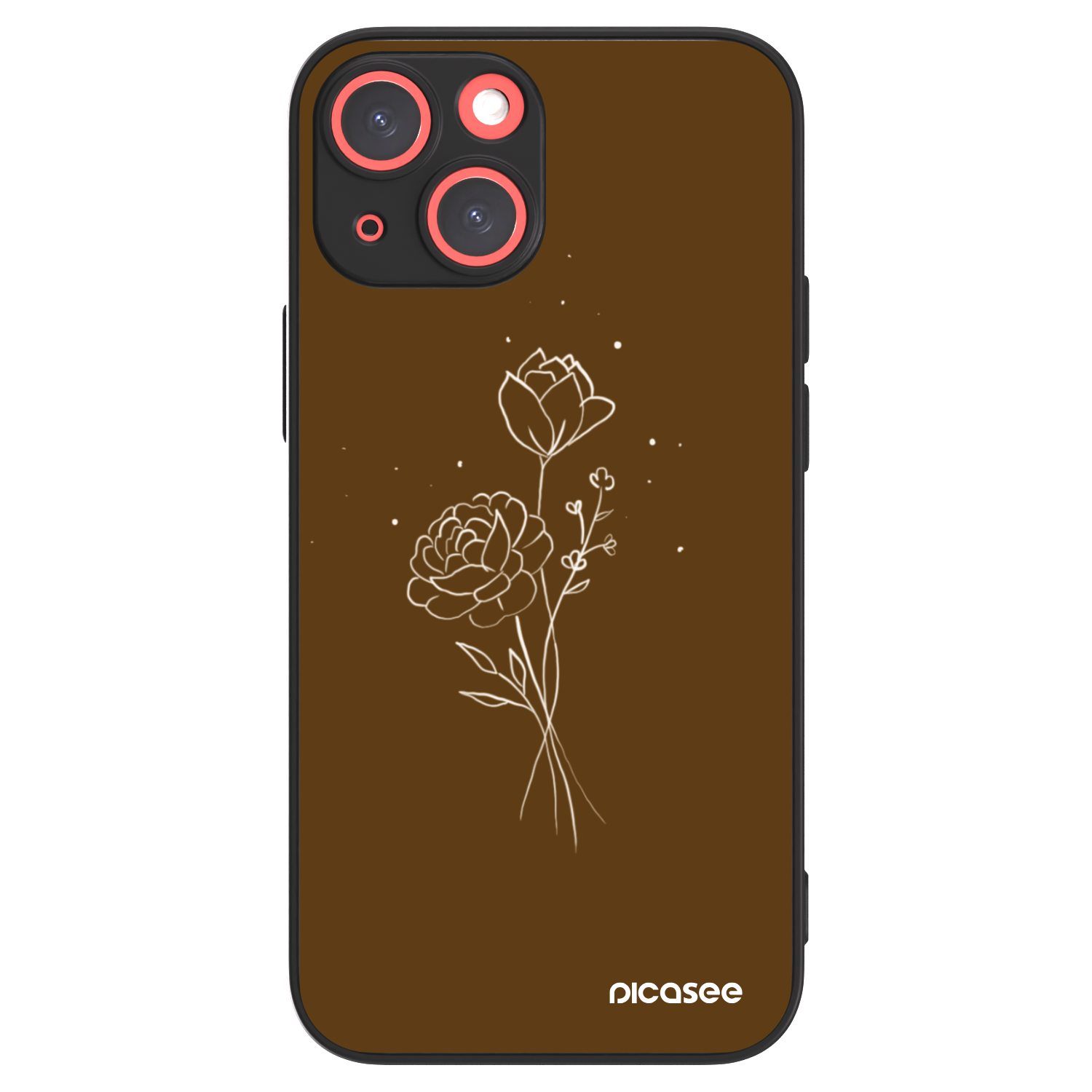 Picasee ULTIMATE CASE pro Apple iPhone 13 mini - Brown flowers
