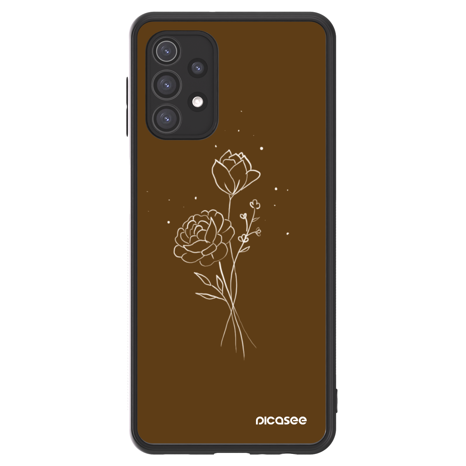 Picasee ULTIMATE CASE pro Samsung Galaxy A32 5G A326B - Brown flowers