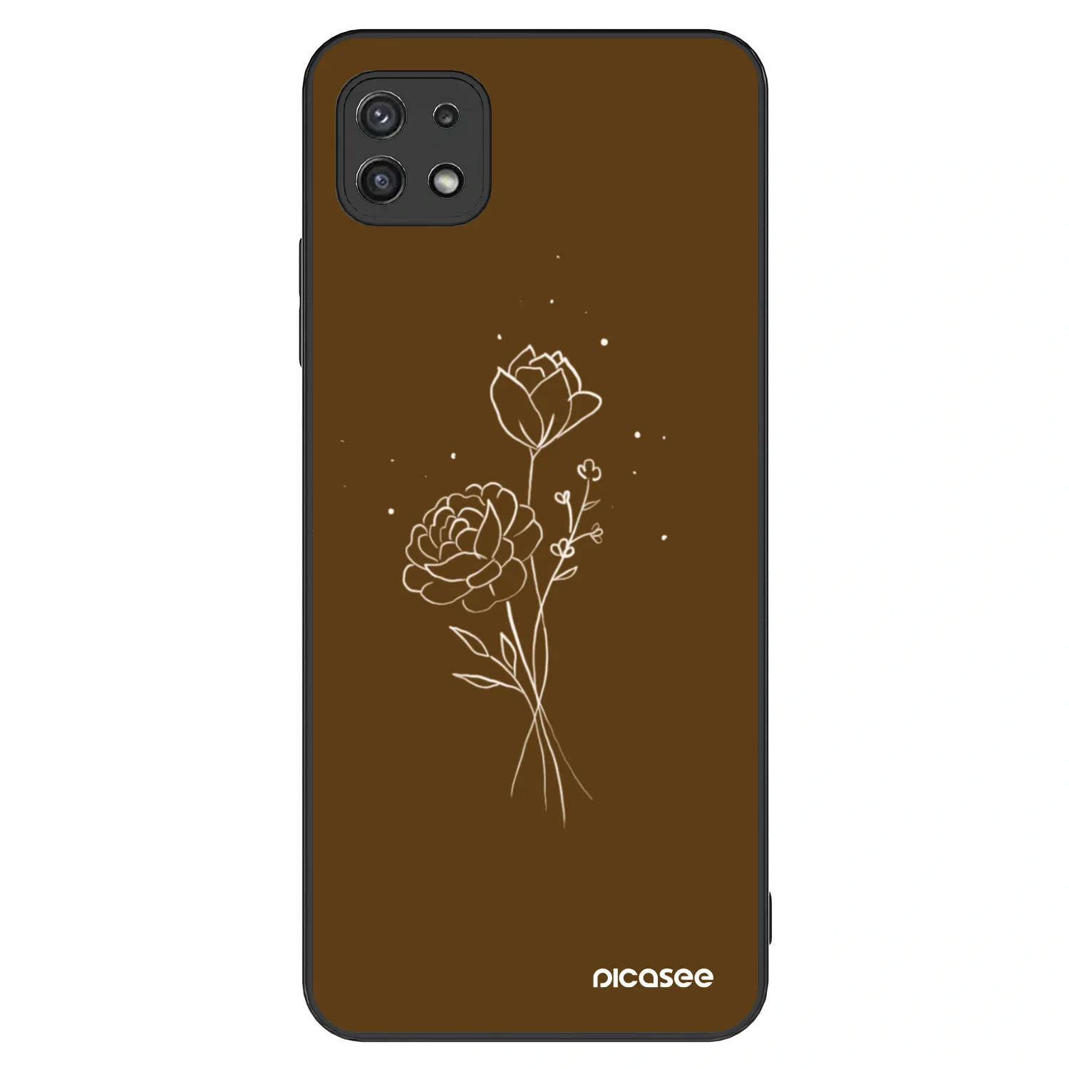 Picasee ULTIMATE CASE pro Samsung Galaxy A22 A226B 5G - Brown flowers