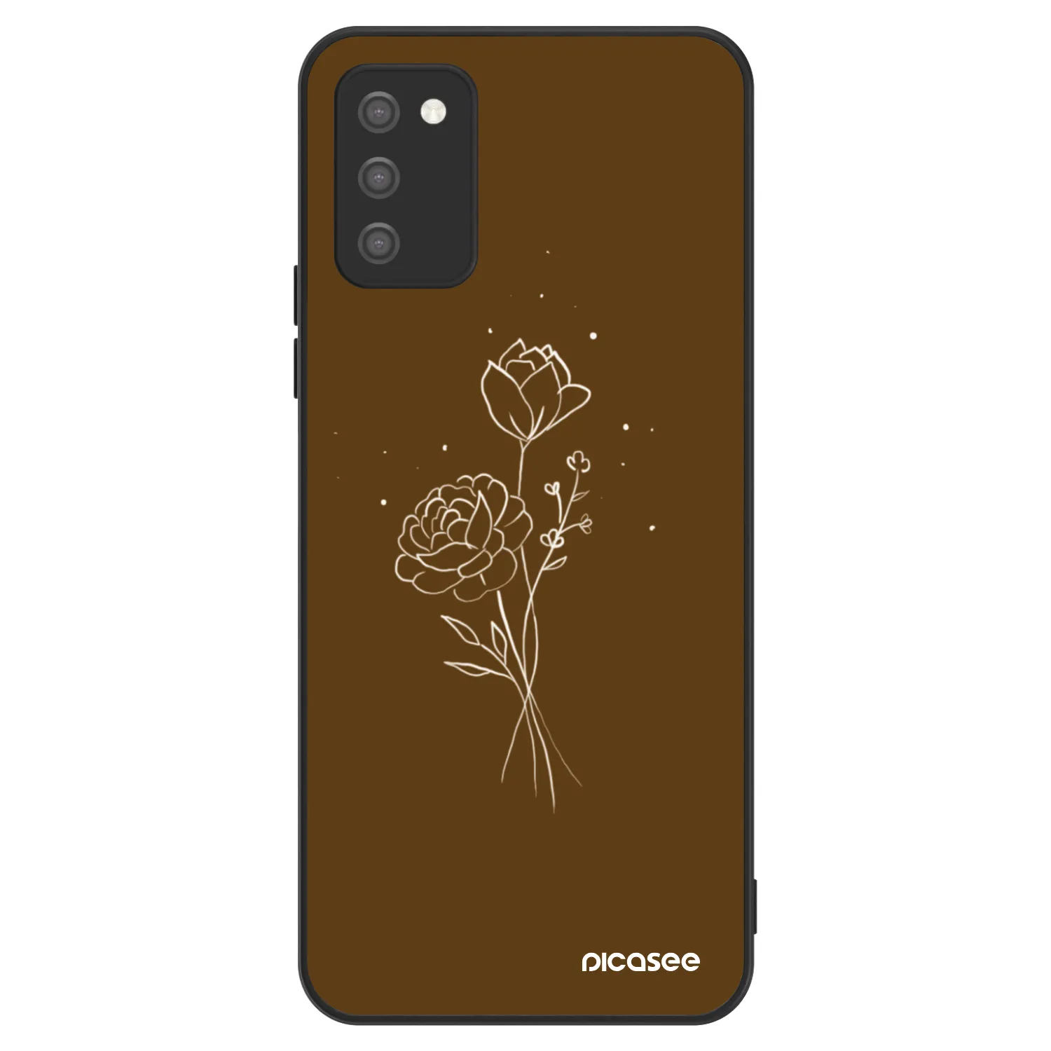 Picasee ULTIMATE CASE pro Samsung Galaxy A02s A025G - Brown flowers