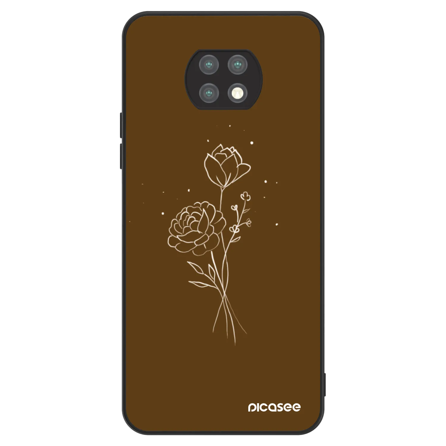 Picasee ULTIMATE CASE pro Xiaomi Redmi Note 9T - Brown flowers