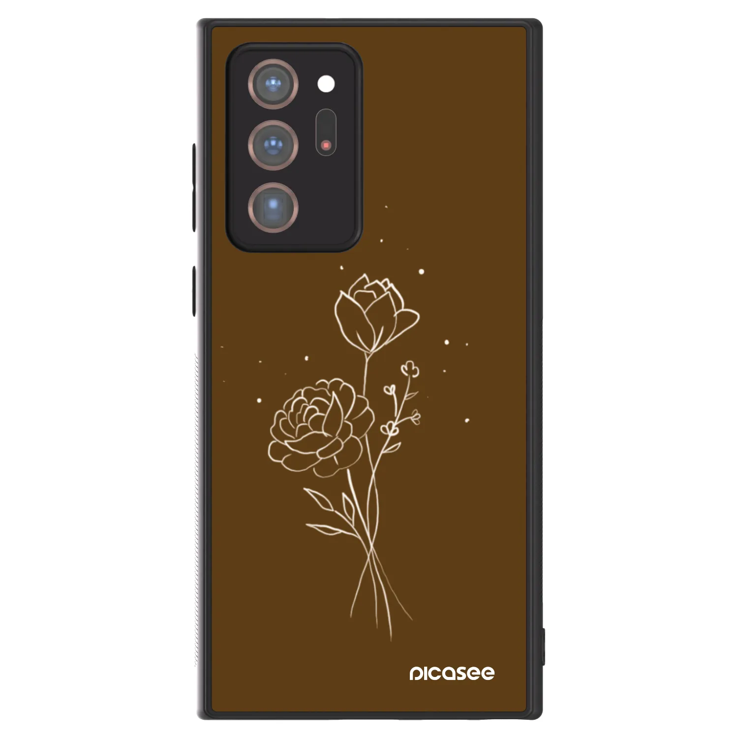 Picasee ULTIMATE CASE pro Samsung Galaxy Note 20 Ultra - Brown flowers