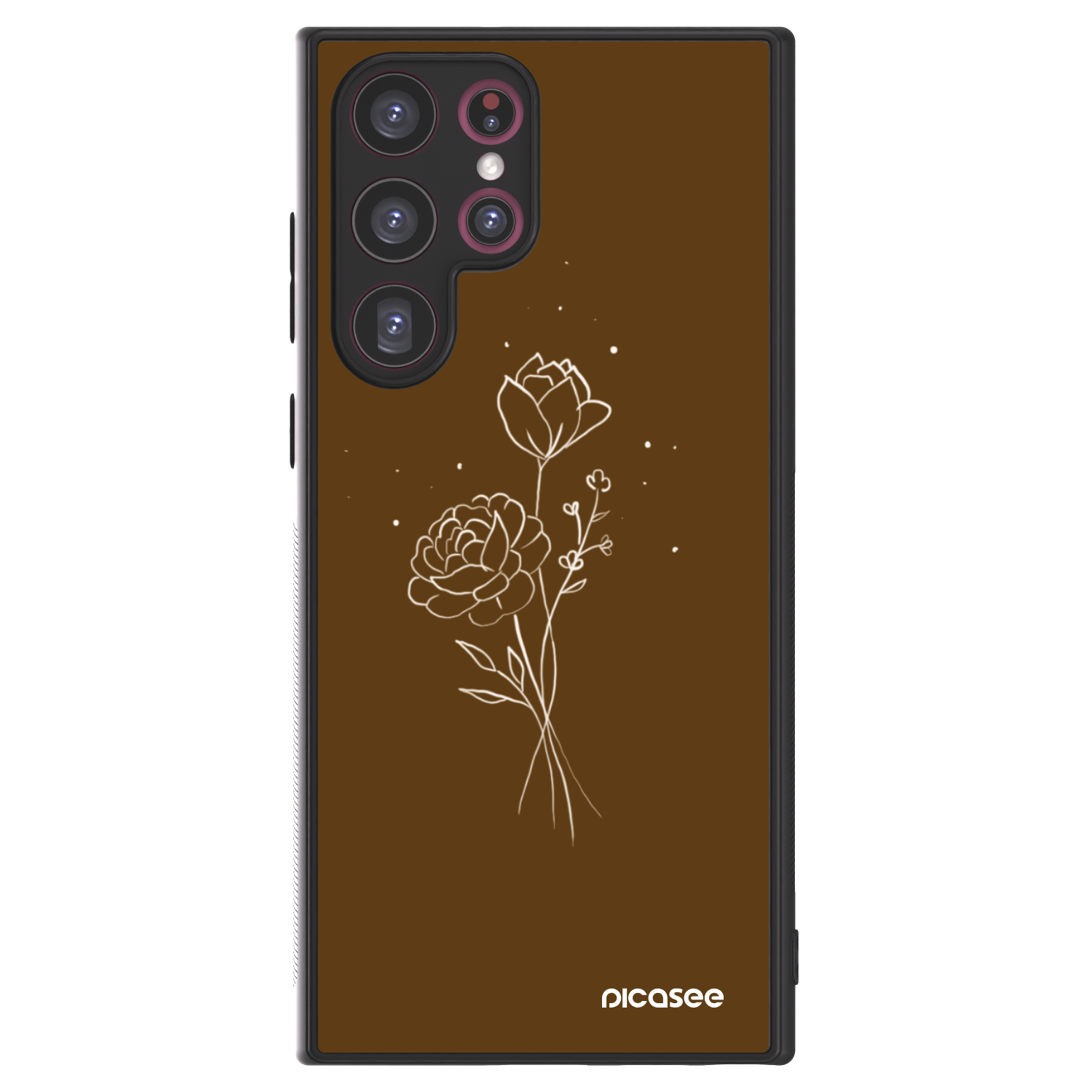 Picasee ULTIMATE CASE pro Samsung Galaxy S22 Ultra 5G - Brown flowers