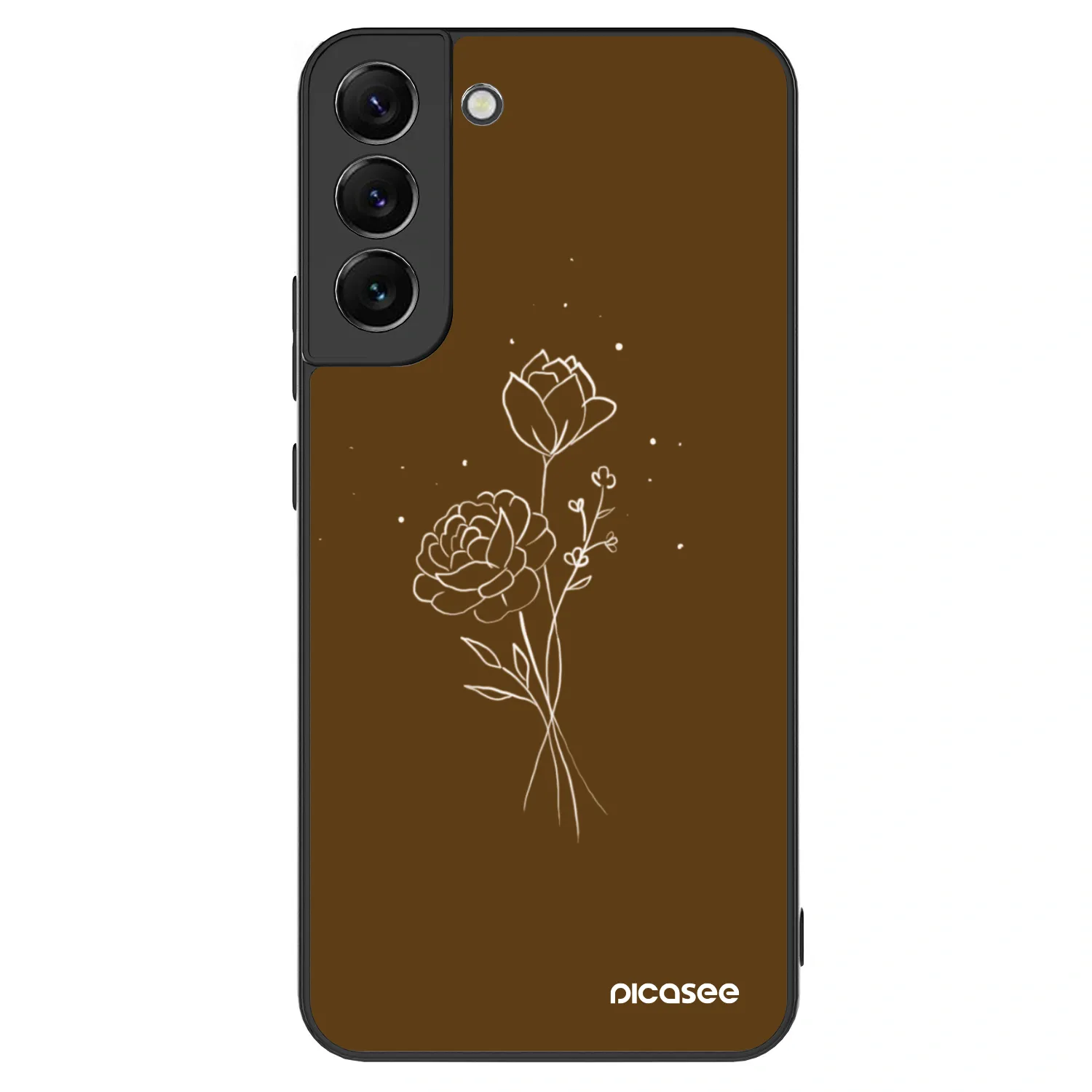 Picasee ULTIMATE CASE pro Samsung Galaxy S22+ 5G - Brown flowers