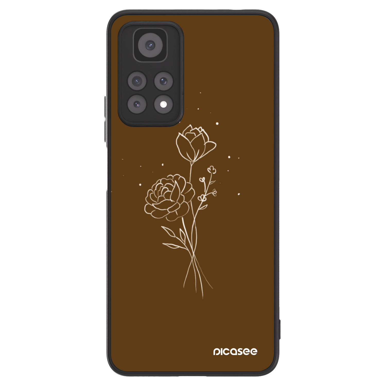 Picasee ULTIMATE CASE pro Xiaomi Redmi Note 11 Pro - Brown flowers