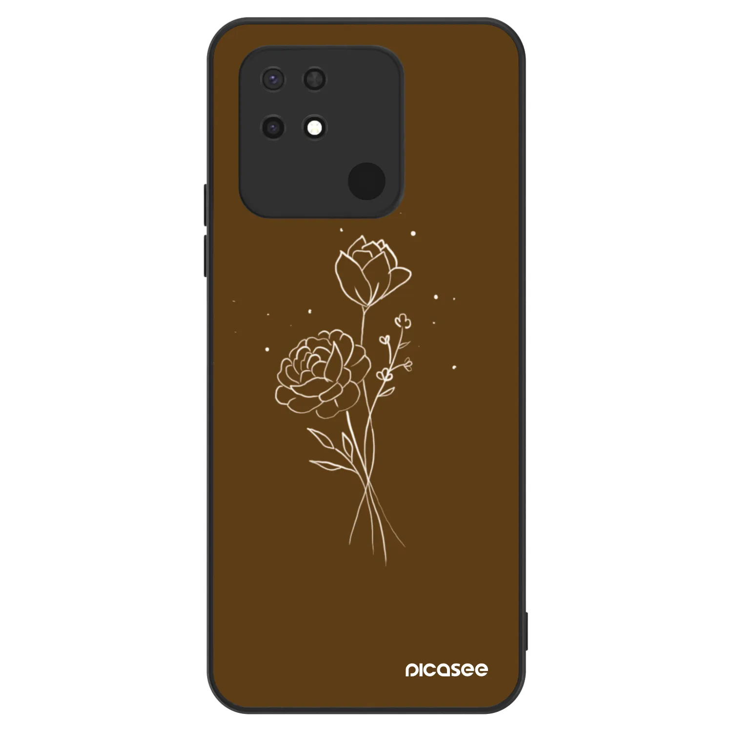 Picasee ULTIMATE CASE pro Xiaomi Redmi 10C - Brown flowers