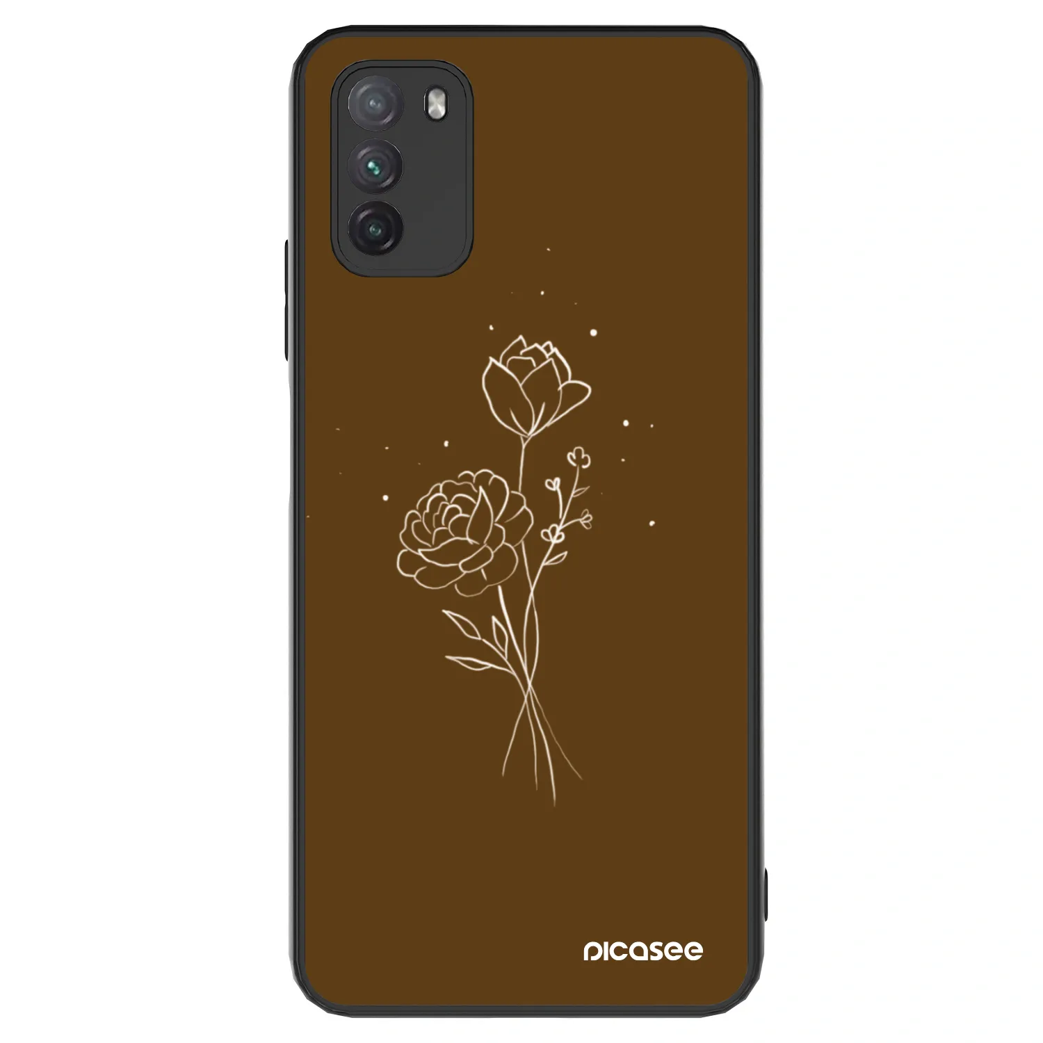 Picasee ULTIMATE CASE pro Xiaomi Poco M3 - Brown flowers