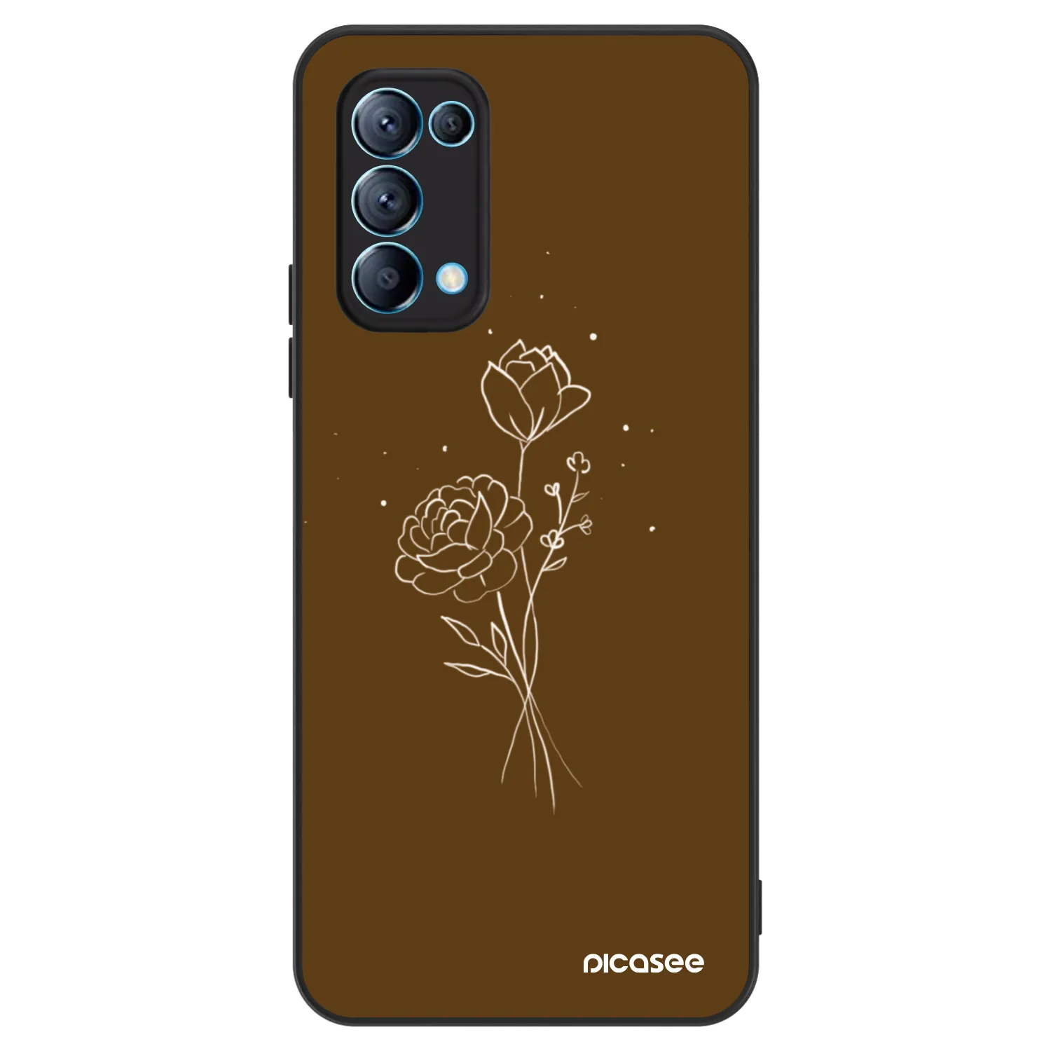 Picasee ULTIMATE CASE pro OPPO Reno 5 5G - Brown flowers