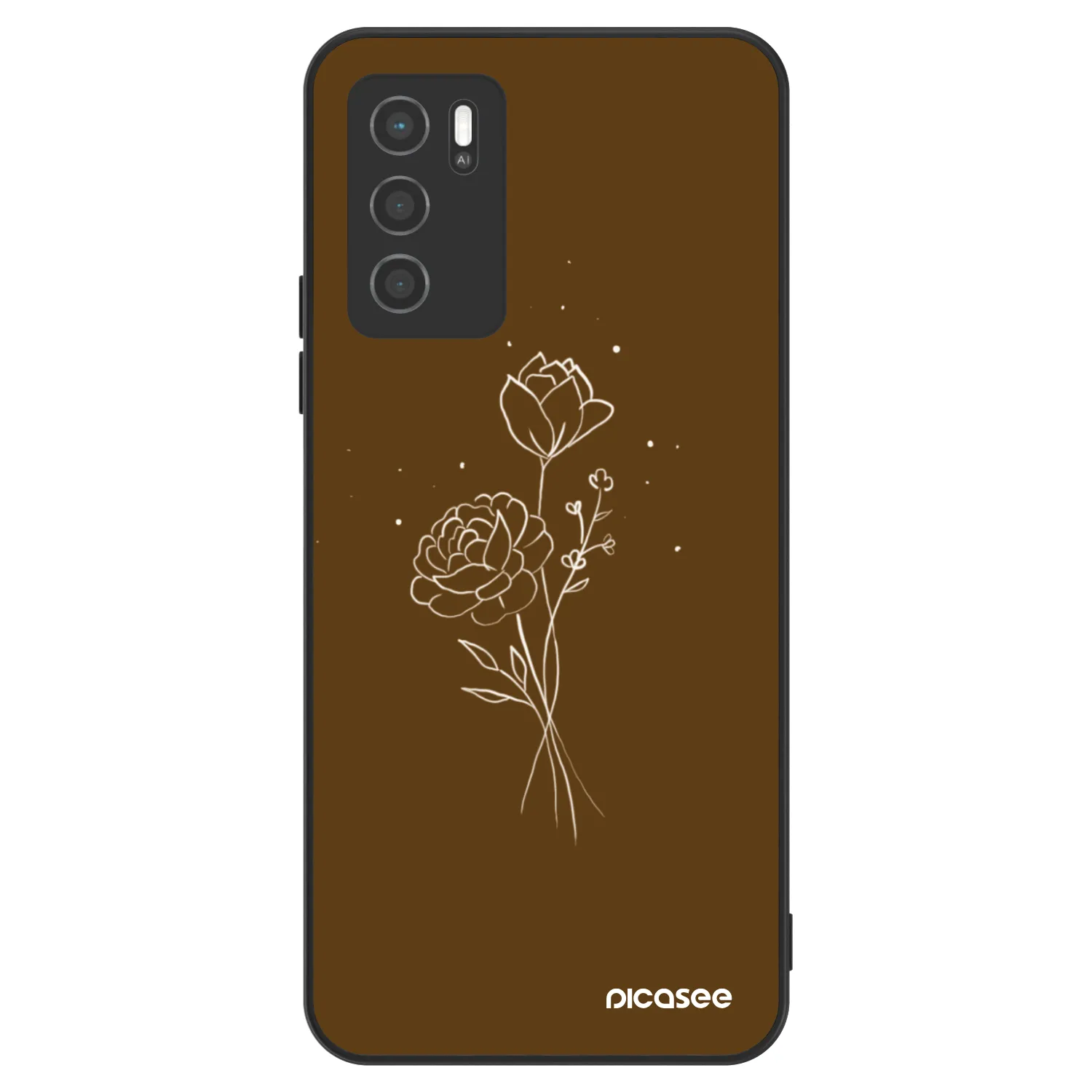 Picasee ULTIMATE CASE pro OPPO A16 - Brown flowers