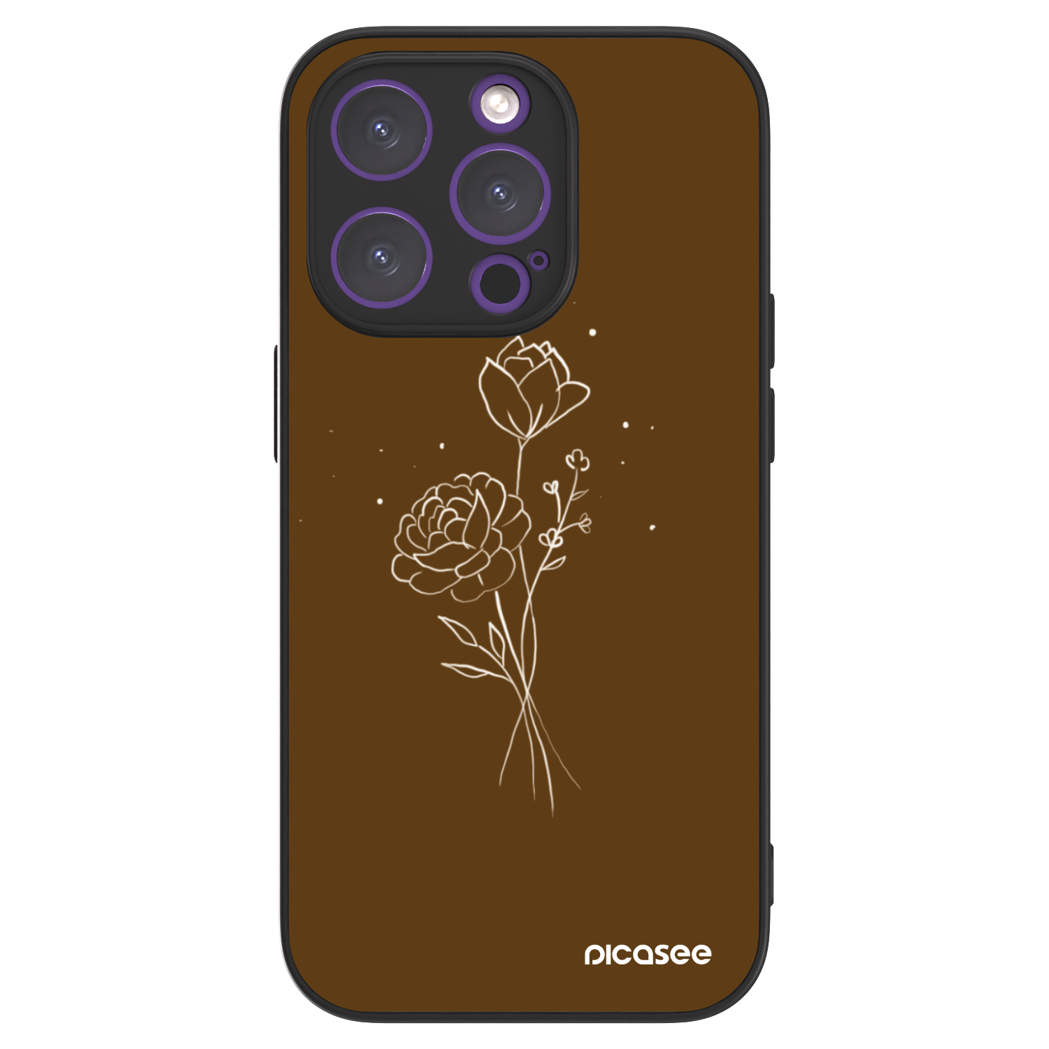 Picasee ULTIMATE CASE pro Apple iPhone 14 Pro - Brown flowers
