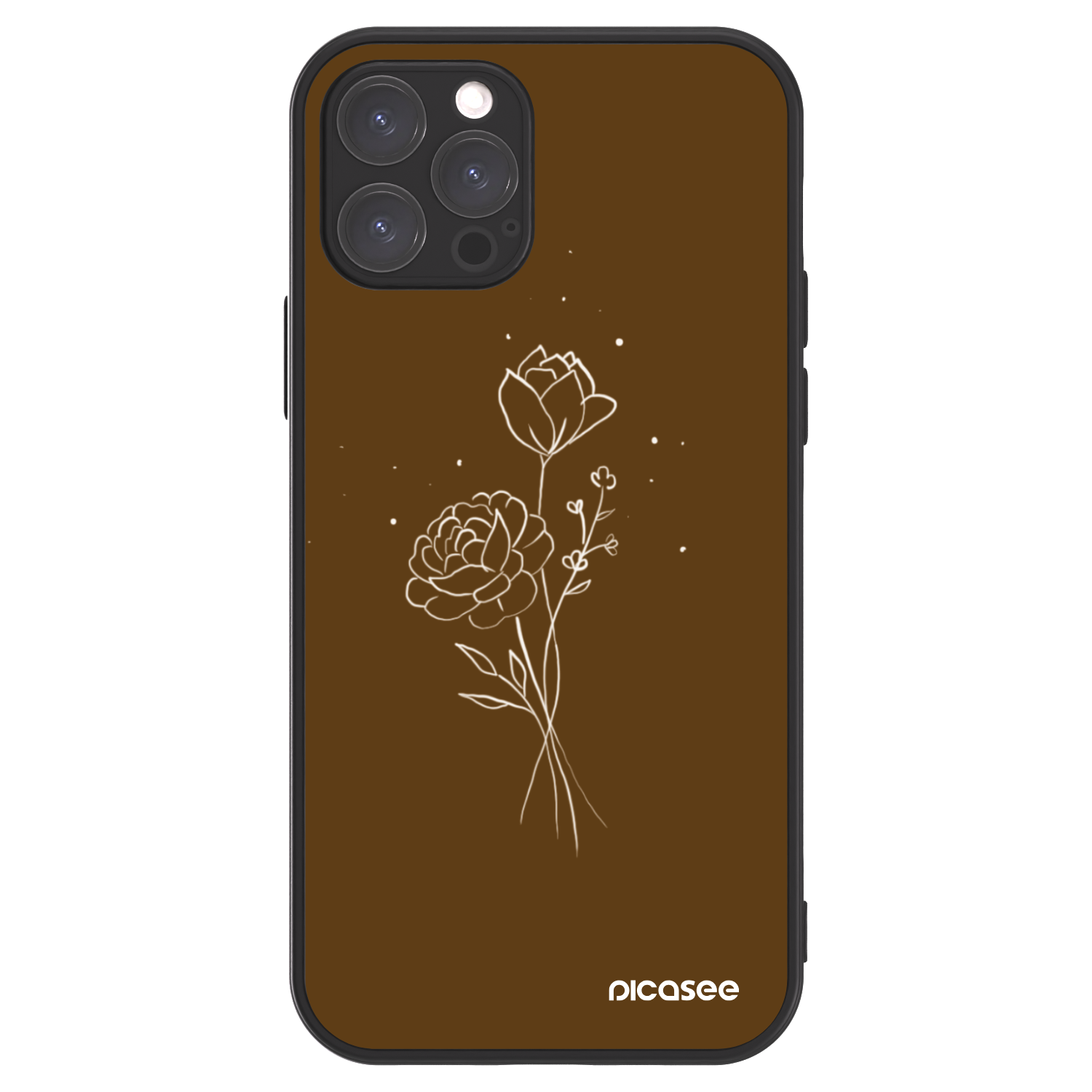Picasee ULTIMATE CASE MagSafe pro Apple iPhone 12 Pro - Brown flowers