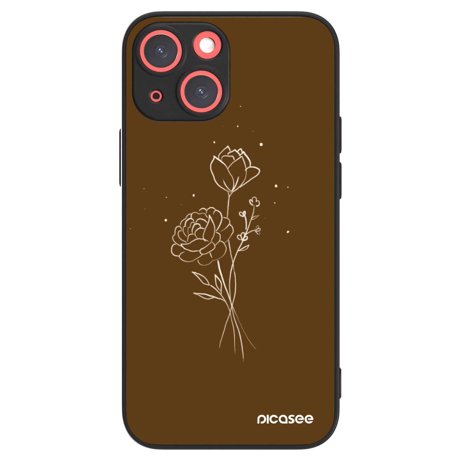 Picasee ULTIMATE CASE MagSafe pro Apple iPhone 13 mini - Brown flowers
