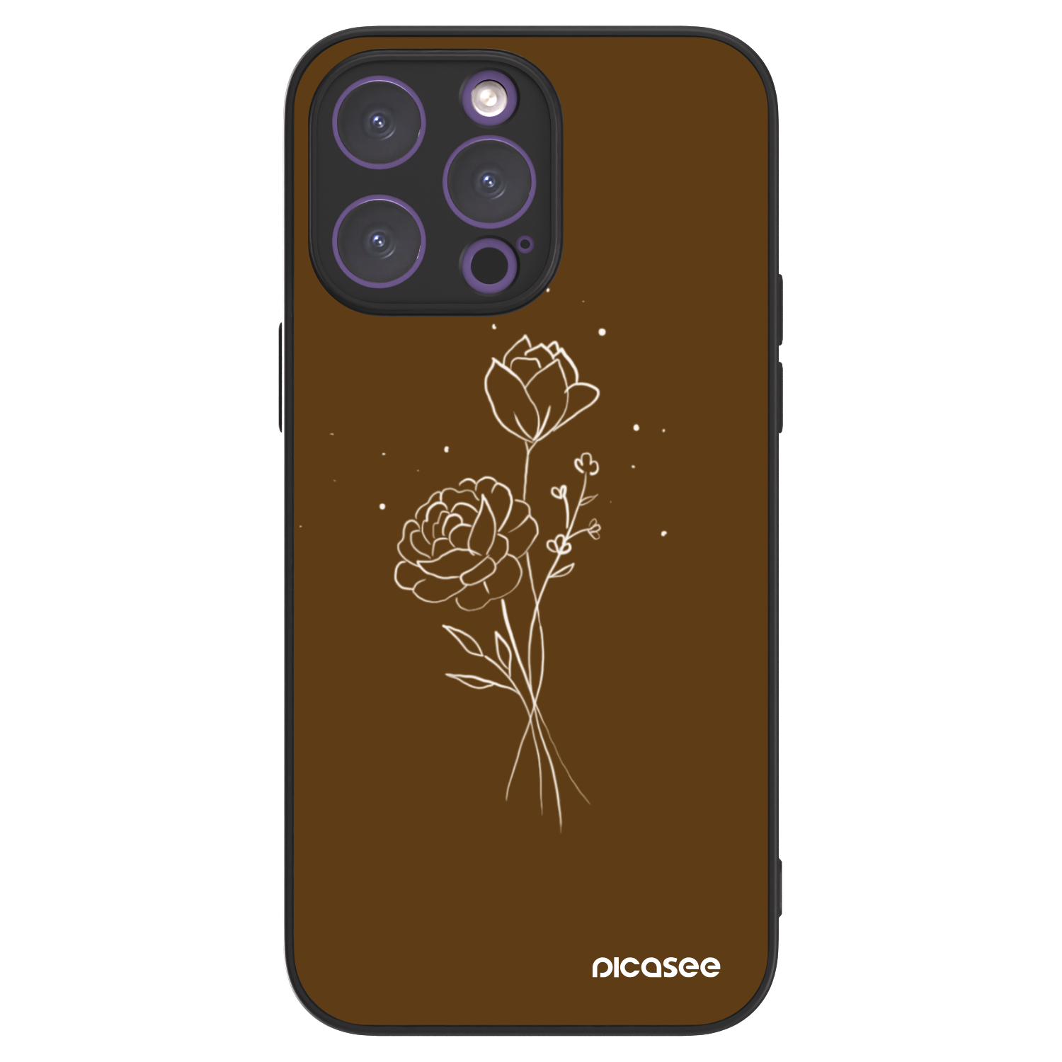 Picasee ULTIMATE CASE MagSafe pro Apple iPhone 14 Pro Max - Brown flowers