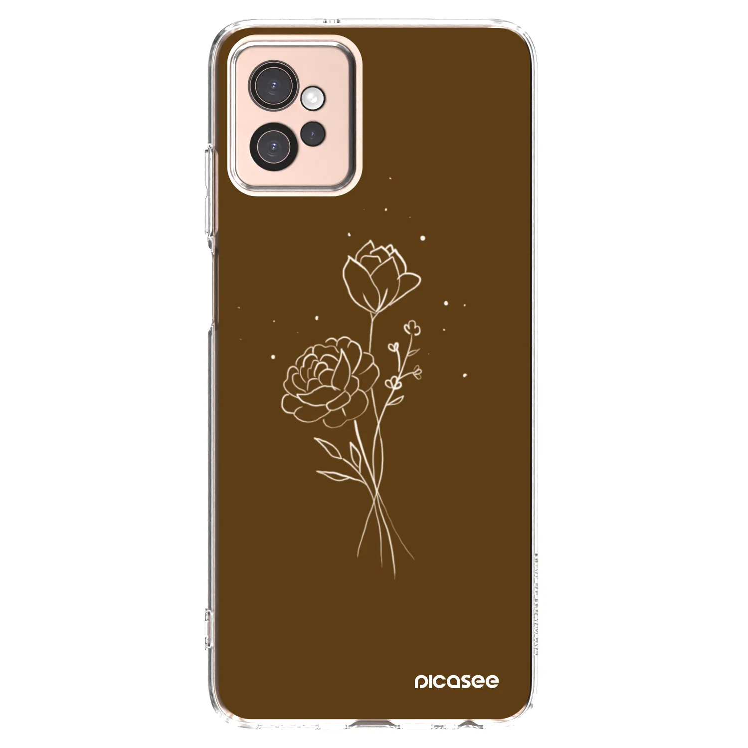 Picasee silikonový průhledný obal pro Motorola Moto G32 - Brown flowers
