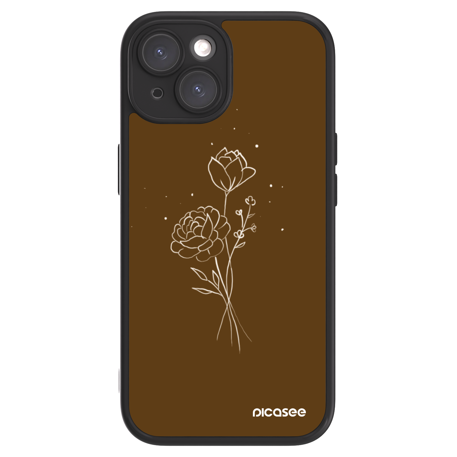 Picasee ULTIMATE CASE pro Apple iPhone 15 - Brown flowers