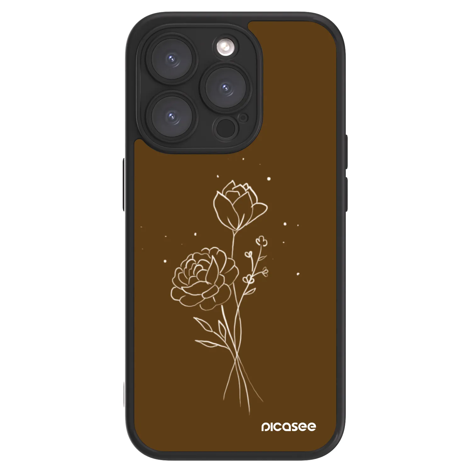 Picasee ULTIMATE CASE pro Apple iPhone 15 Pro - Brown flowers