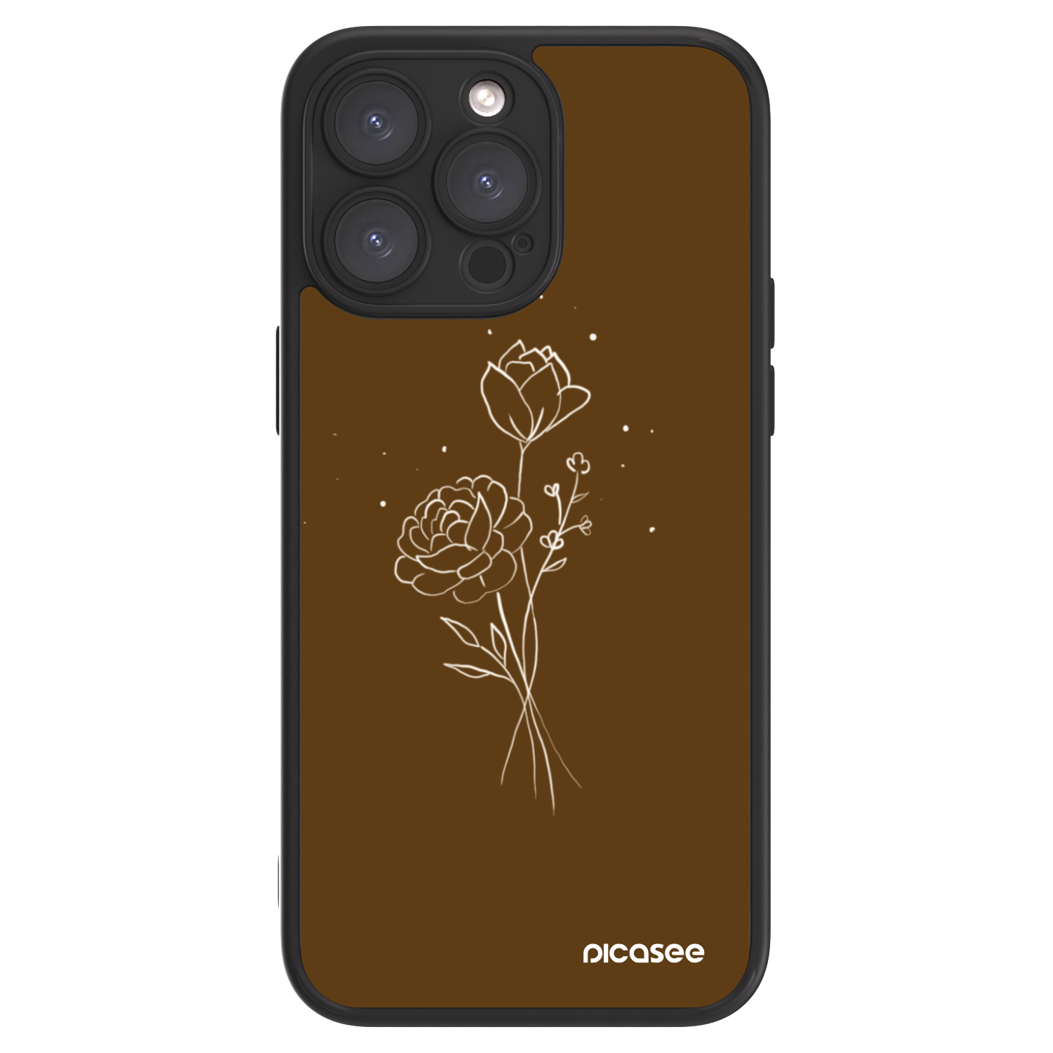 Picasee ULTIMATE CASE pro Apple iPhone 15 Pro Max - Brown flowers