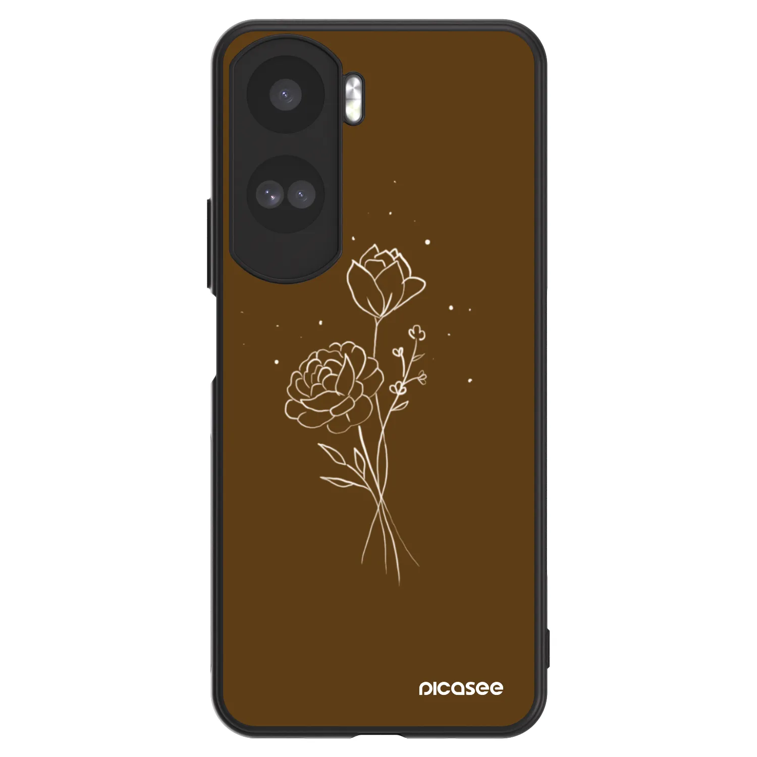 Picasee ULTIMATE CASE pro Honor 90 Lite 5G - Brown flowers
