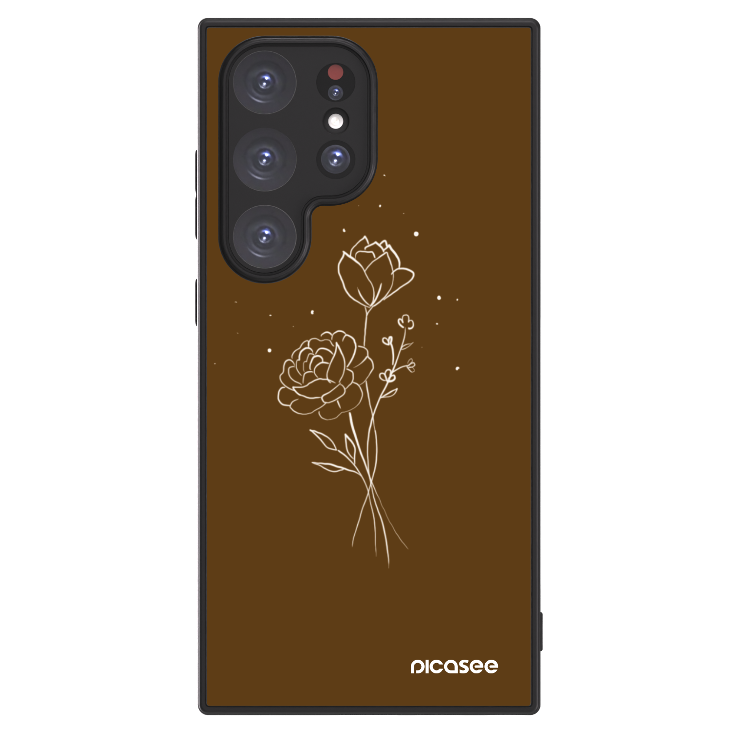 Picasee ULTIMATE CASE pro Samsung Galaxy S24 Ultra S928B 5G - Brown flowers