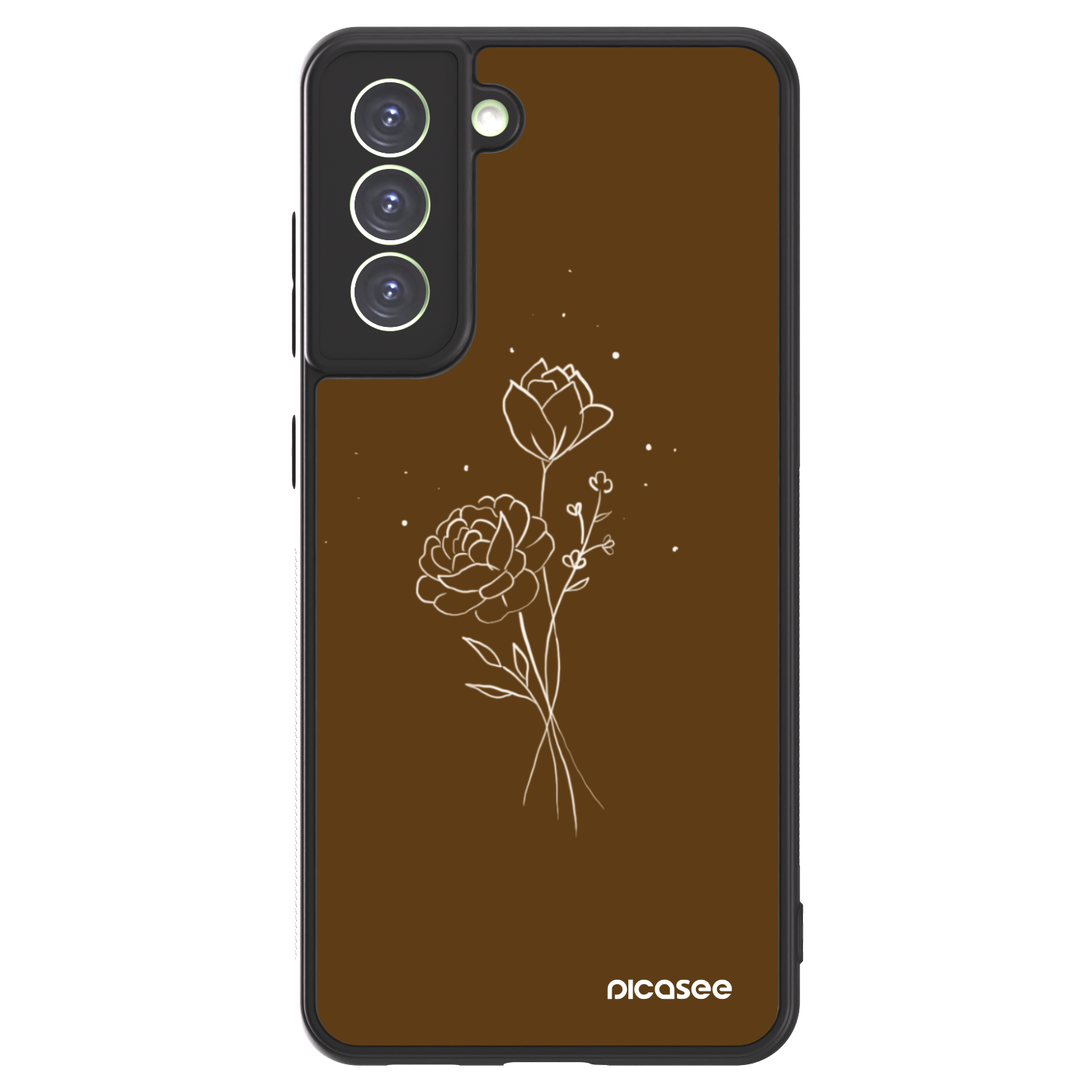 Picasee ULTIMATE CASE PowerShare pro Samsung Galaxy S21 FE 5G - Brown flowers