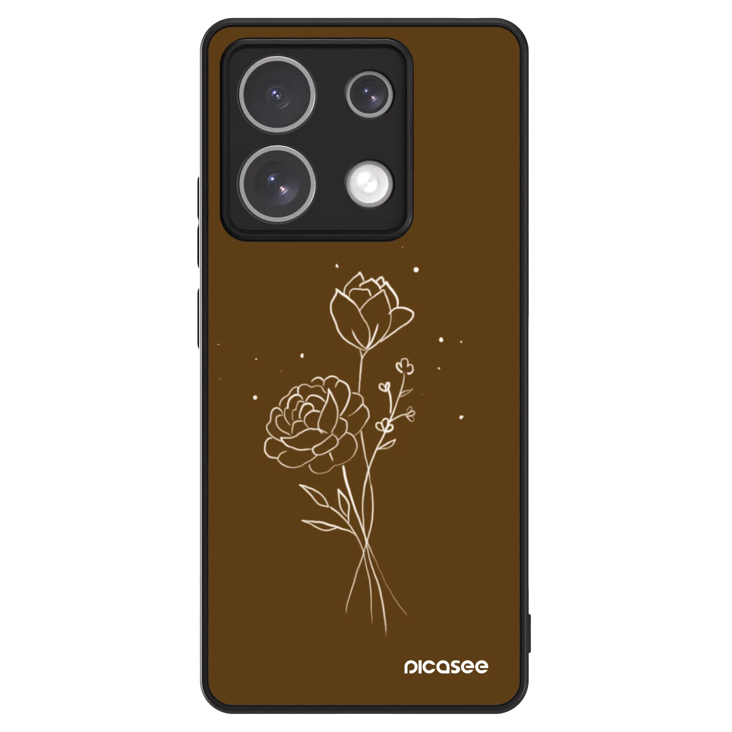 Picasee ULTIMATE CASE pro Xiaomi Redmi Note 13 5G - Brown flowers