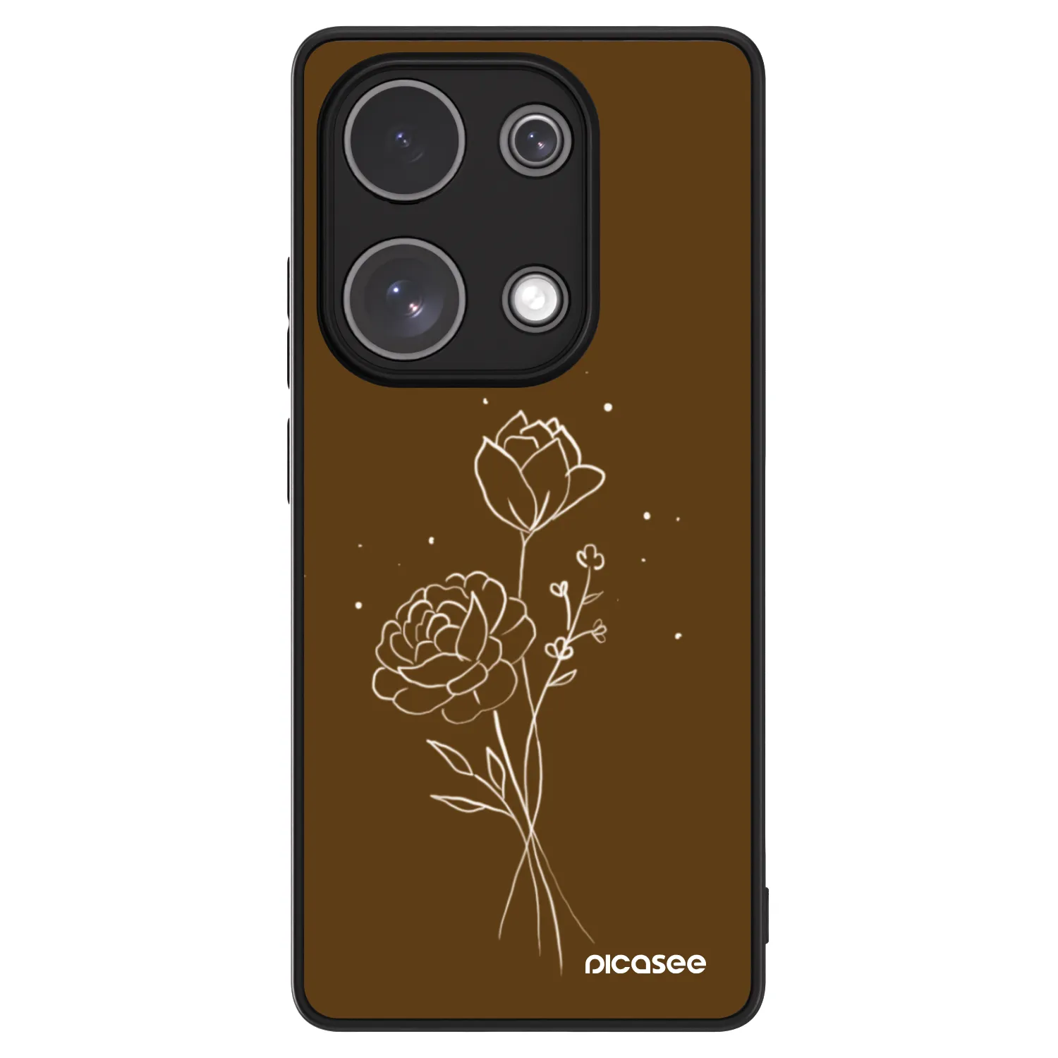 Picasee ULTIMATE CASE pro Xiaomi Redmi Note 13 Pro 4G - Brown flowers