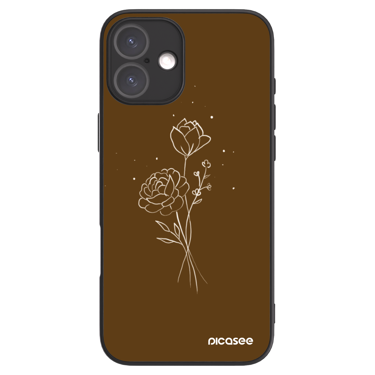 Picasee ULTIMATE CASE MagSafe pro Apple iPhone 16 Plus - Brown flowers
